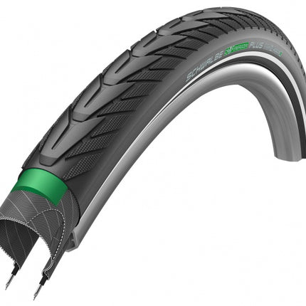 Pneu Schwalbe Energizer Plus GreenGuard 28 x 1.40" / 37-622 mm - noir avec bande réfléchissante