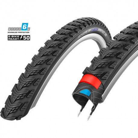 Buitenband Schwalbe Marathon GT 365 DualGuard 28 x 1.40" / 37-622 mm - zwart met reflectie