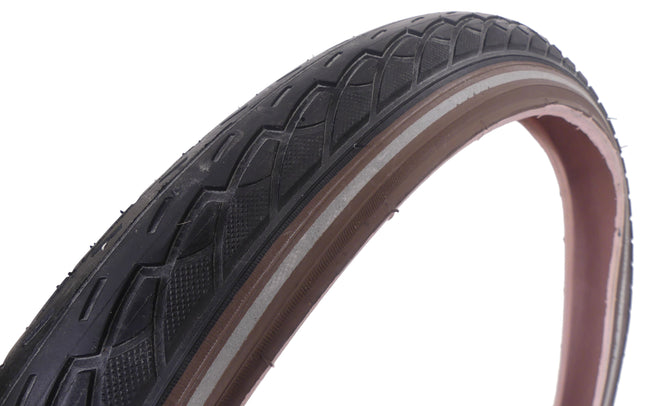Buitenband Deli Tire 20 x 1.75" / 47-406 - zwart/bruin met reflectie