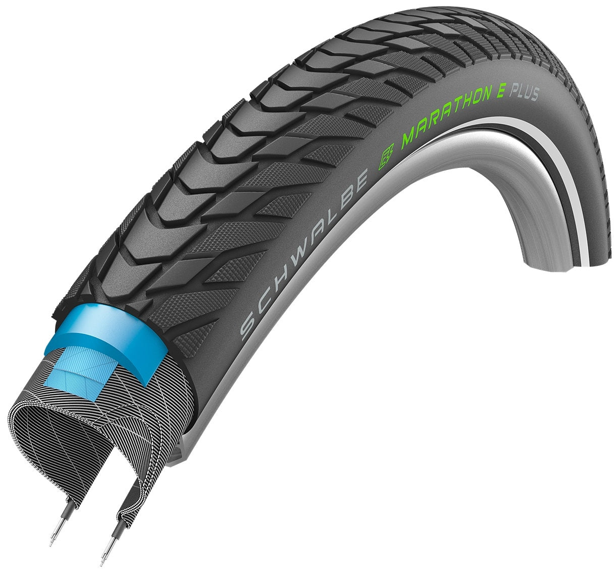 Buitenband Schwalbe Marathon E-Plus Performance Line 28 x 1.75" / 47-622 mm - zwart met reflectie