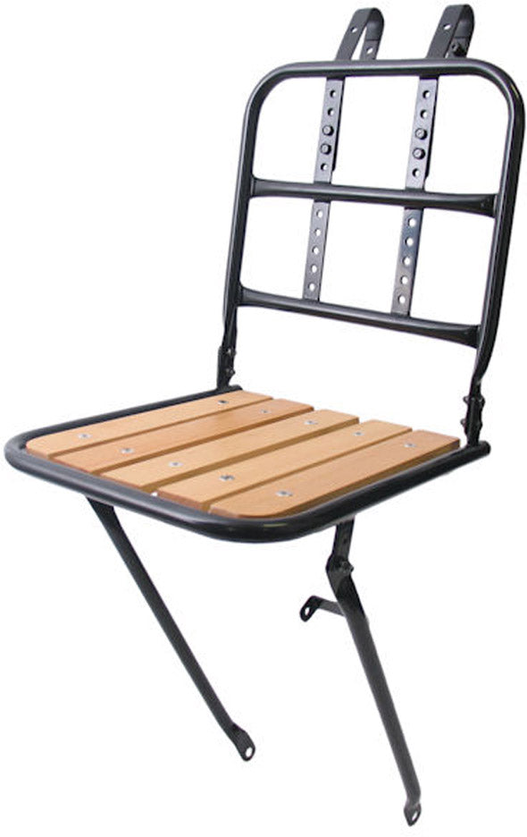 Voordrager Transport 28" Zwart met houten plank