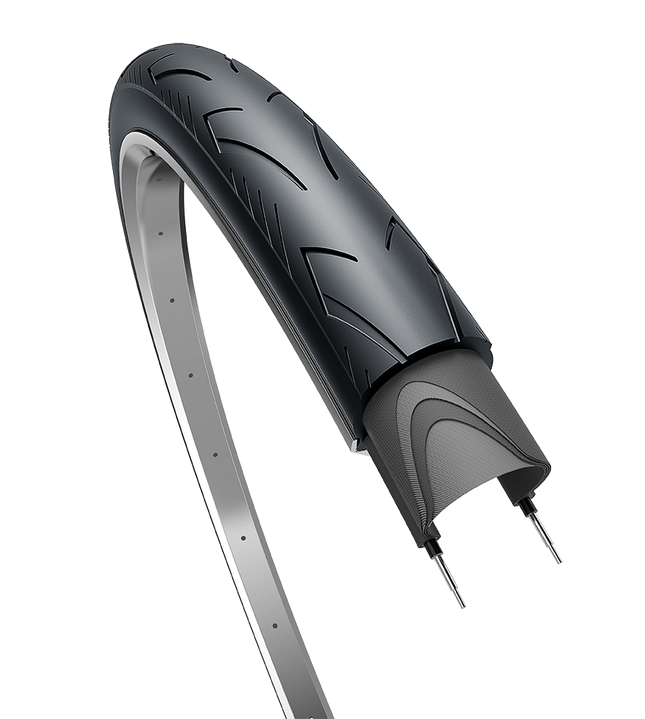 Buitenband Edge City Range Basic 28 x 1.40" / 37-622  - zwart met reflectie