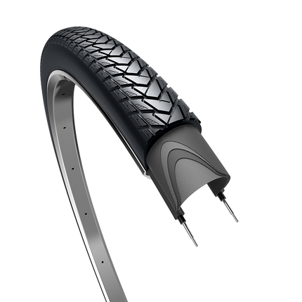 Pneu Edge Traveller Basic 28 x 1.40" / 37-622 mm - noir avec réflexion