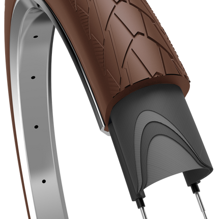 Pneu Edge Mambo 28 x 2.00"/ 50-622 mm - marron foncé avec réflexion
