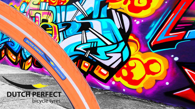 Buitenband Dutch Perfect 28 x 1.40" / 40-622mm anti-lek - orange met reflectie