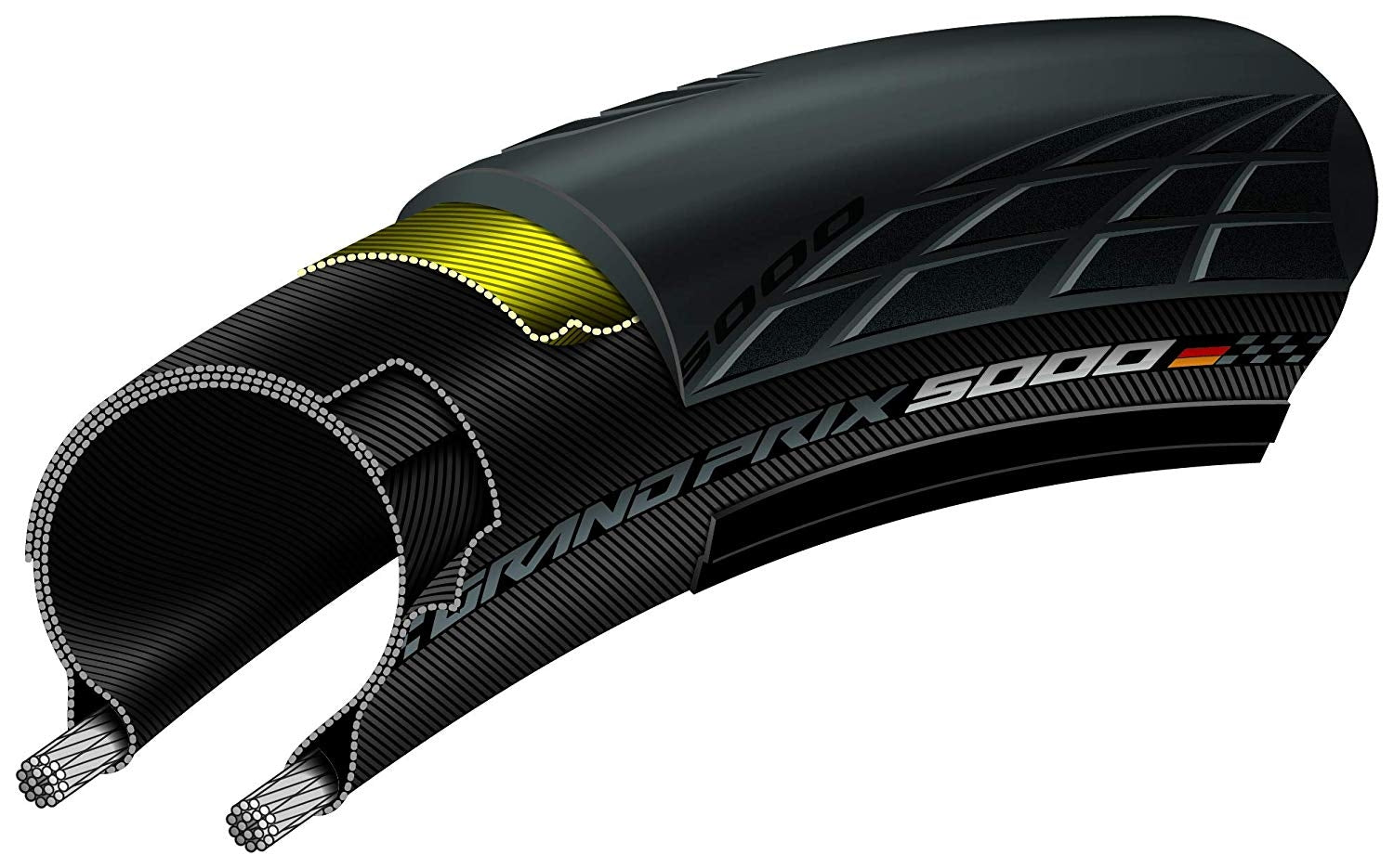 Vouwband Continental Grand Prix GP5000 28 x 0.90" / 23-622  - zwart