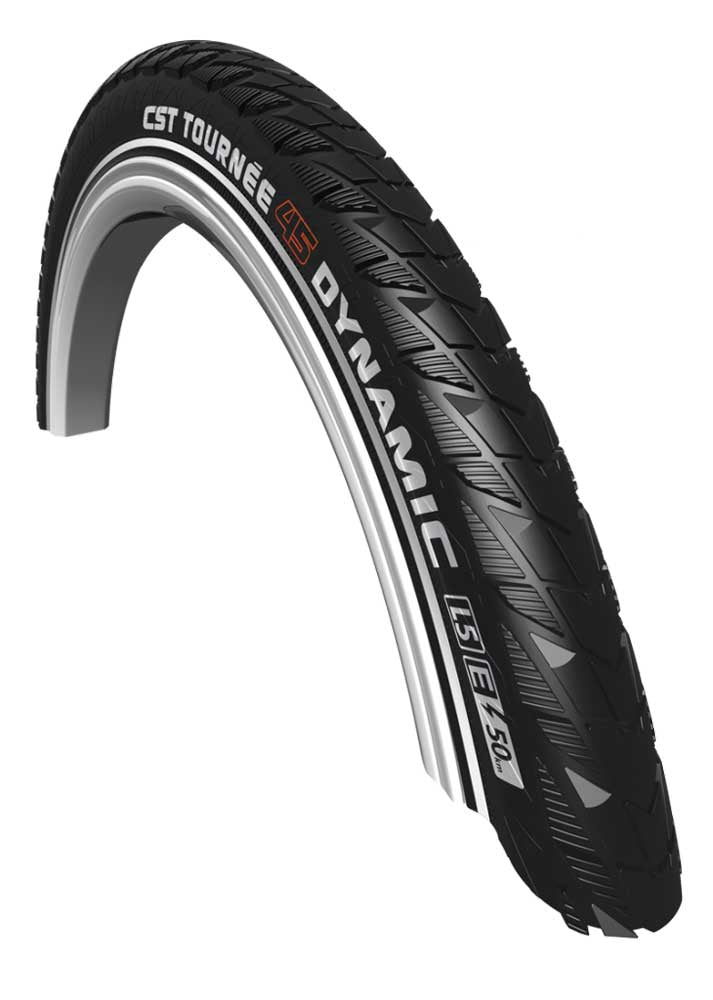 Buitenband CST Tournée Dynamic 28 x 1.75" / 47-622 mm - zwart met reflectie