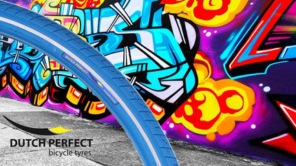 Dutch Perfect 28 x 1 ½"/ 40-635mm anti-puncture tire - blue with reflection