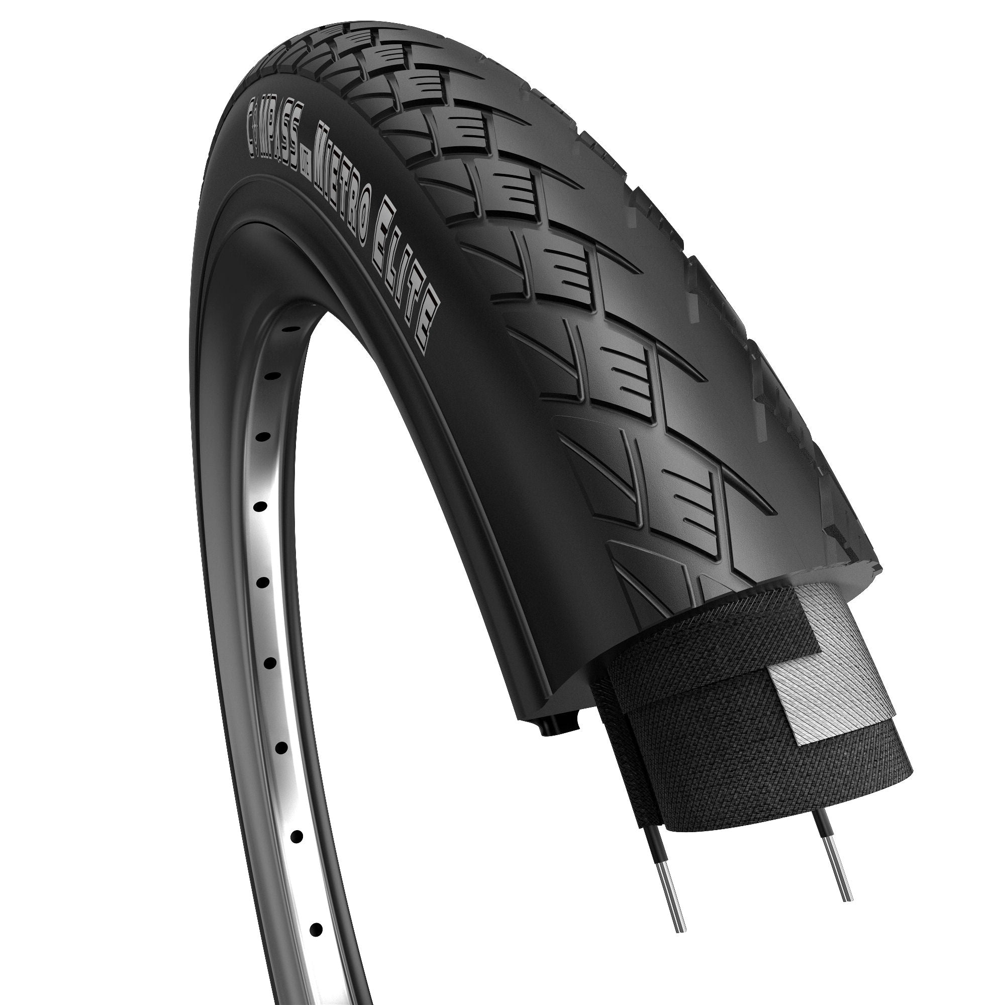 Buitenband Edge Metro Elite Tour 28 x 1 ½"/ 40-635mm - zwart met reflectie