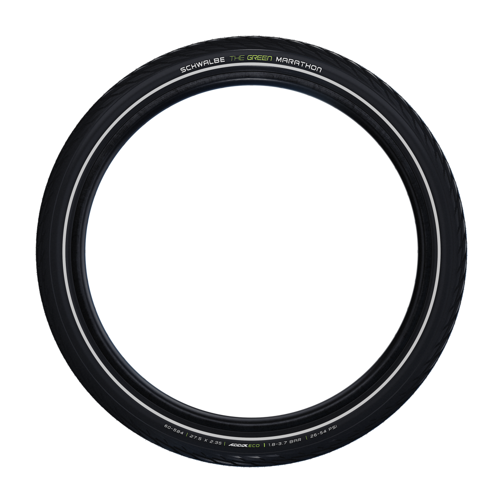 Buitenband Schwalbe Green Marathon GreenGuard 28 x 1.00"  / 25-622mm - zwart met reflectie
