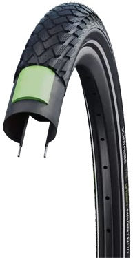 Buitenband Schwalbe Green Marathon GreenGuard 28 x 1.40" / 37-622mm - zwart met reflectie
