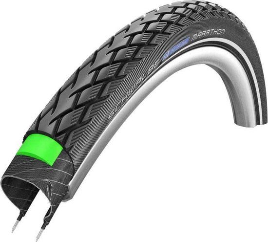 Buitenband Schwalbe Green Marathon GreenGuard 26 x 1.75" / 47-559mm - zwart met reflectie