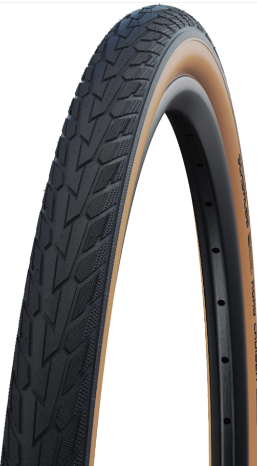 Buitenband Schwalbe Road Cruiser K-Guard 27x 1 1/4'' (32-630) - zwart/bruin