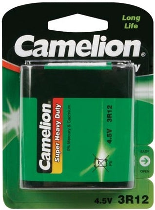Batterij Philips Longlife zinc 4,5 Volt / 3R12 (blisterverpakking)