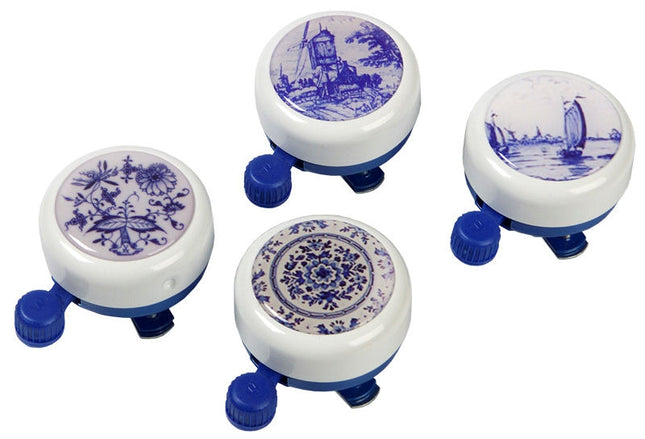 Fietsbel Widek 'White Collection' Delfsblauw (op kaart)