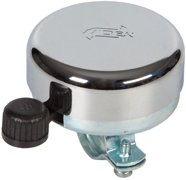 Fietsbel Widek staal met kunststof klepel - chroom (op kaart)