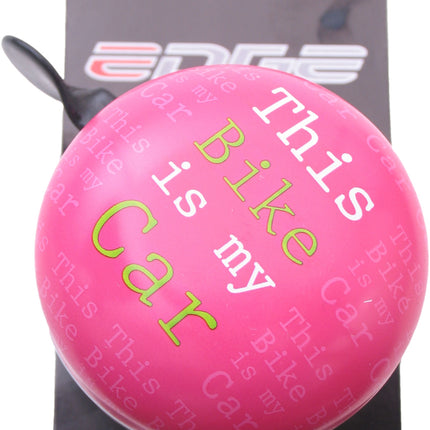 Fietsbel Ding-Dong Edge ø80mm - pink car