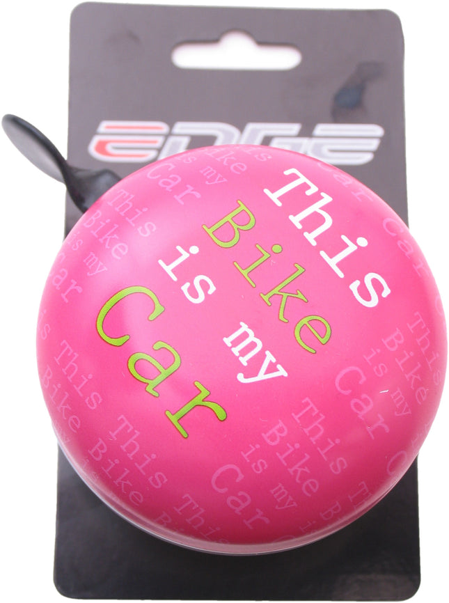 Fietsbel Ding-Dong Edge ø80mm - pink car