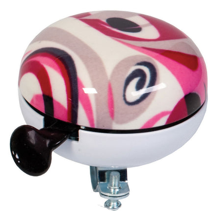 Fietsbel Widek Ding Dong Art Collection Fusion ø80 mm - roze (op kaart)