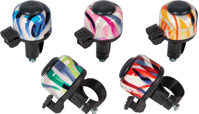 Fietsbel Widek Decibell Art Collection Fusion - rood (op kaart)
