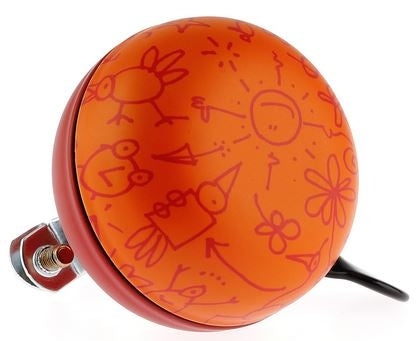 Fietsbel Ding-Dong NietVerkeerd Upside Down ø60mm - mat oranje - afbeelding 2