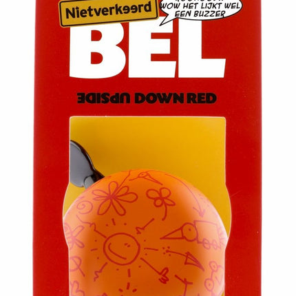 Fietsbel Ding-Dong NietVerkeerd Upside Down ø60mm - mat oranje