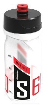 Bidon met schroefdop Polisport S600 - 600 ml - transparant/zwart/rood