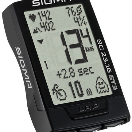 Fietscomputer Sigma BC 23.16 STS SET MHR - draadloos