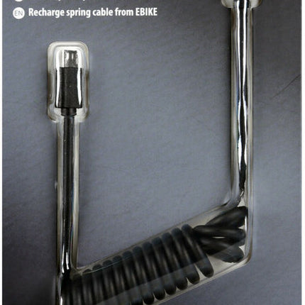 Optiline Ebike Spring Micro USB naar USB C spiraalkabel (25 t/m 100 cm)