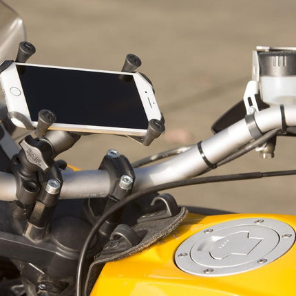 X-grip stuurmontage voor large smartphone RAM Mounts met korte arm tot ø25,4 mm