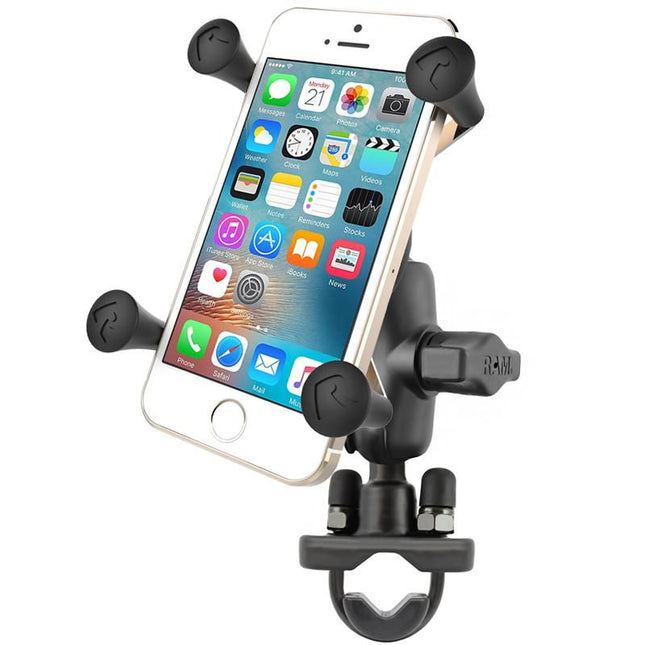 RAM Mounts X-grip smartphone U-bout stuurmontage met standaard arm tot ø25,4 mm