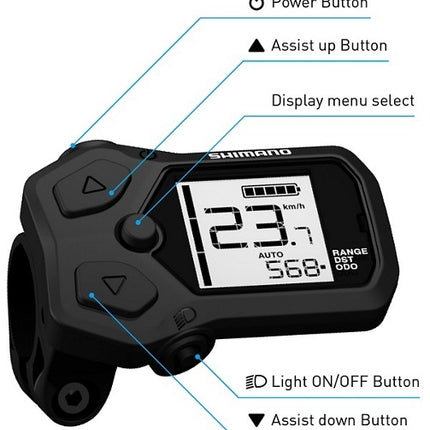 E-bike display / fietscomputer Shimano STEPS SC-EN500 voor 22,2 mm doorsnede stuurbuis - afbeelding 2