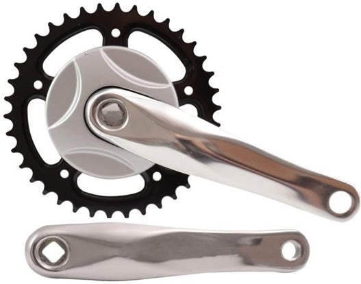 Crankstel 38T met 170mm crankarm -  aluminium - zilver