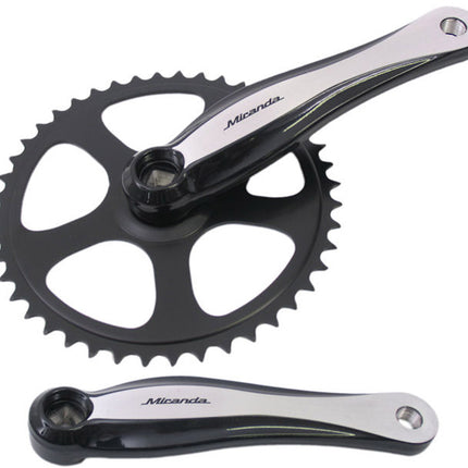 Crankset 44T Miranda Beta 1+ for 3/32" chain - aluminum - black
