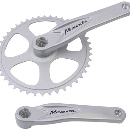 Crankstel 44T Miranda Alfa 1 voor 3/32" ketting - met 170mm crankarm - zilver