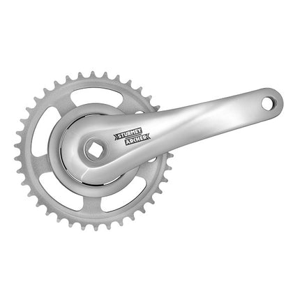 Crankset 38T Sturmey Archer FCS608 170mm crank arm - 92mm cover for square bottom bracket - silver