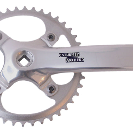 Crankstel 42T Sturmey Archer FCS720 voor 3/32" ketting 170mm - voor vierkante as - zilver