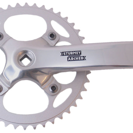 Crankstel 44T Sturmey Archer FCS750 voor 3/32" ketting - 170mm - voor vierkante as - zilver
