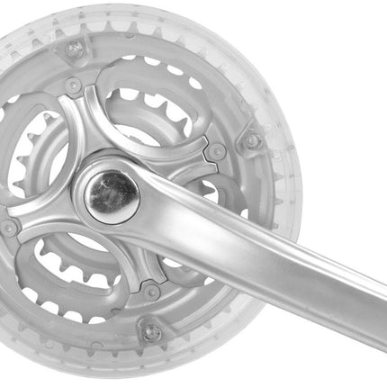 Crankstel 3 speed Mighty 170 mm 42/34/24T met kettingrand - zilver