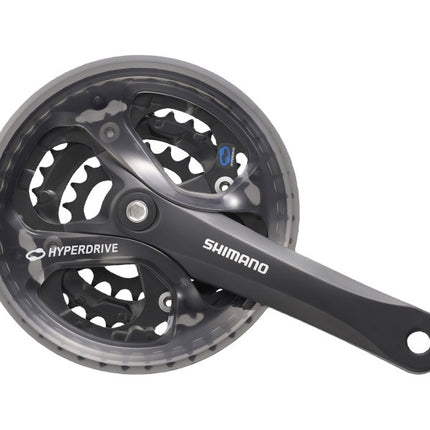 Crankstel 9 speed Shimano Altus FC-M2000 met 175mm crankarm 40 x 30 x 22T met vierkante as - donkergrijs