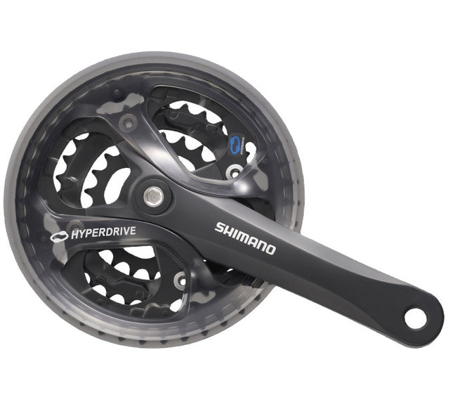 Crankstel 9 speed Shimano Altus FC-M2000 met 175mm crankarm 40 x 30 x 22T met vierkante as - donkergrijs