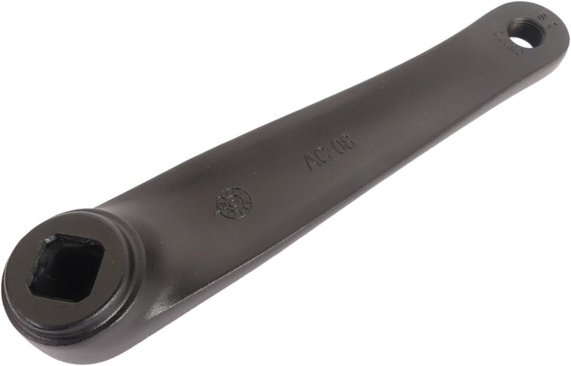 Crankarm links Edge ATB 170mm aluminium - zwart