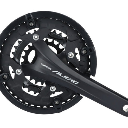 Crankstel 9 speed Shimano Alivio FC-T4060 met 175mm crankarm 44 x 32 x 22T - zwart