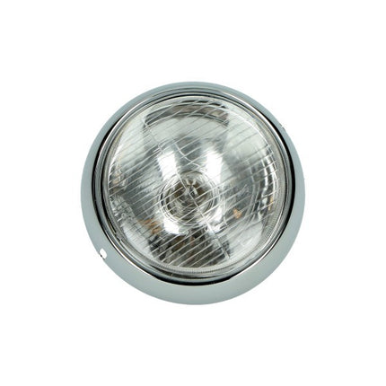 koplampunit 108mm chroom ms50, puch ds, tomos 2L, tomos 3L, vs50, mv50, puch