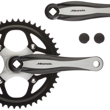 Crankset 48T Miranda Beta 1+ for 3/32" chain - aluminum - black