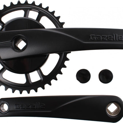 Pédalier 38T Gazelle Strixvaria manivelle 170mm - noir