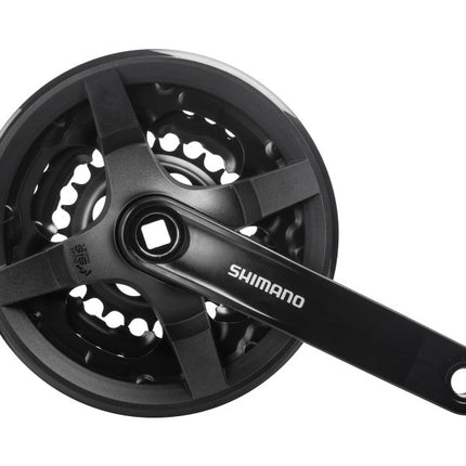 Crankstel 6/7/8 speed Shimano Tourney FC-TY301 met 150mm crankarm 42 x 34 x 24T - zwart