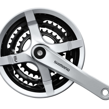 Crankstel 6/7/8-speed Shimano FC-TY501 - 175mm 48 x 38 x 28T - zilver