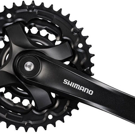Crankstel 6/7/8 speed Shimano Tourney FC-TY501 met 170mm crankarm 48 x 38 x 28T - zwart