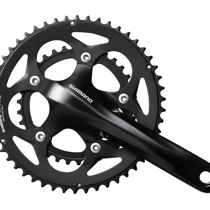 Crankstel 2 x 10 speed Shimano Road FC-RS400 - 175/50-34 holle as - zwart